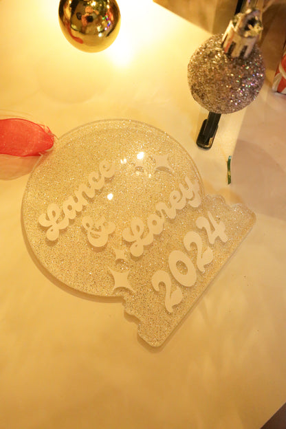 ACRYLIC SNOW GLOBE ORNAMENT