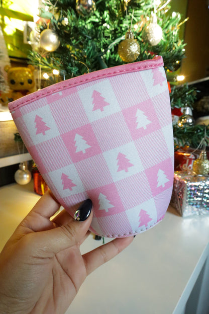 PINK CHRISTMAS PATTERN CUP SLEEVE