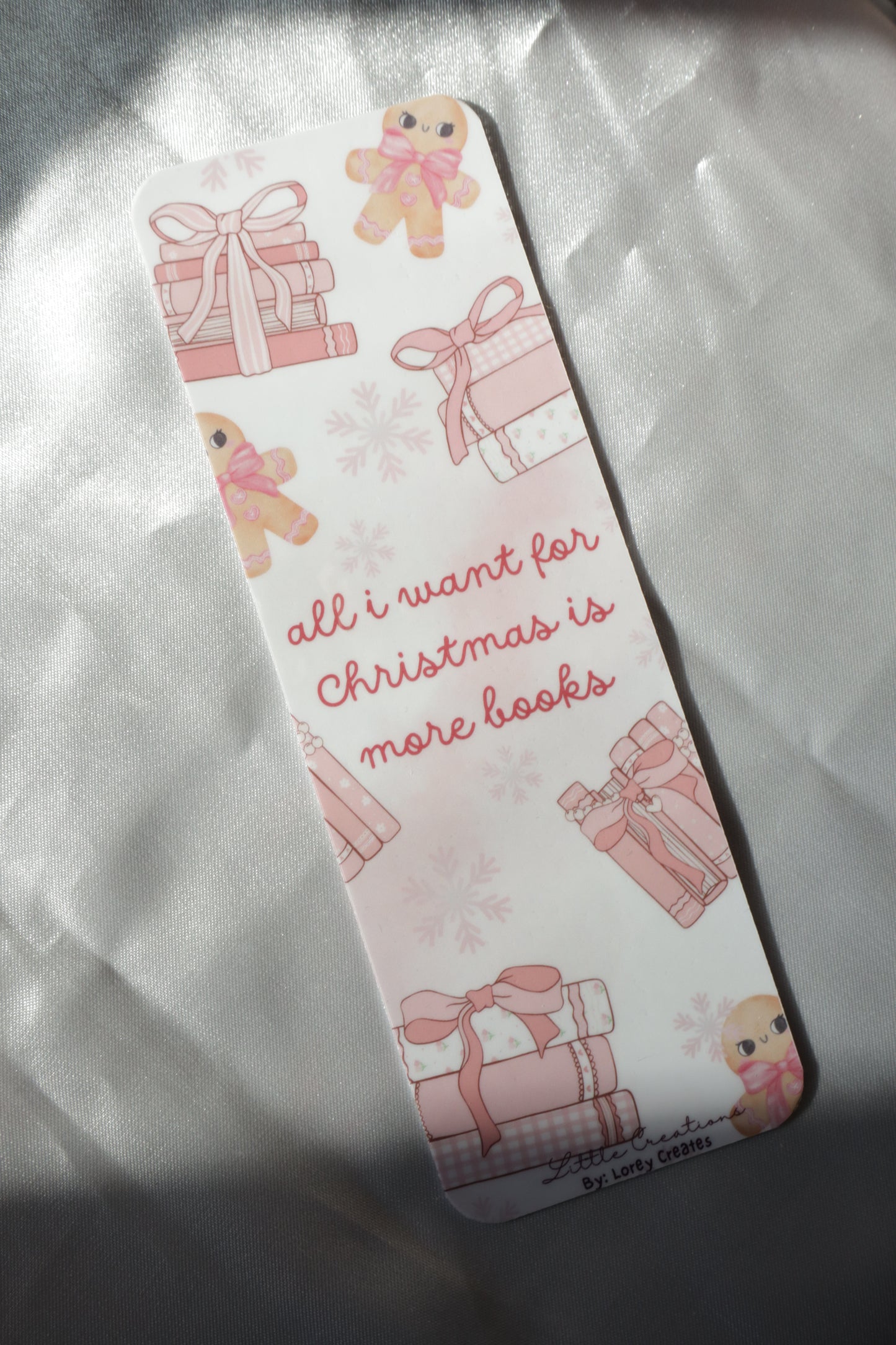 PINK CHRISTMAS BOOKMARKS