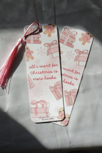 PINK CHRISTMAS BOOKMARKS