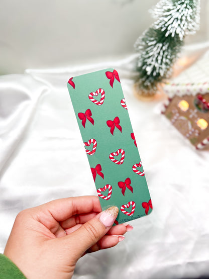 HOLIDAY CANDY CANES AND BOWS BOOKMARKS